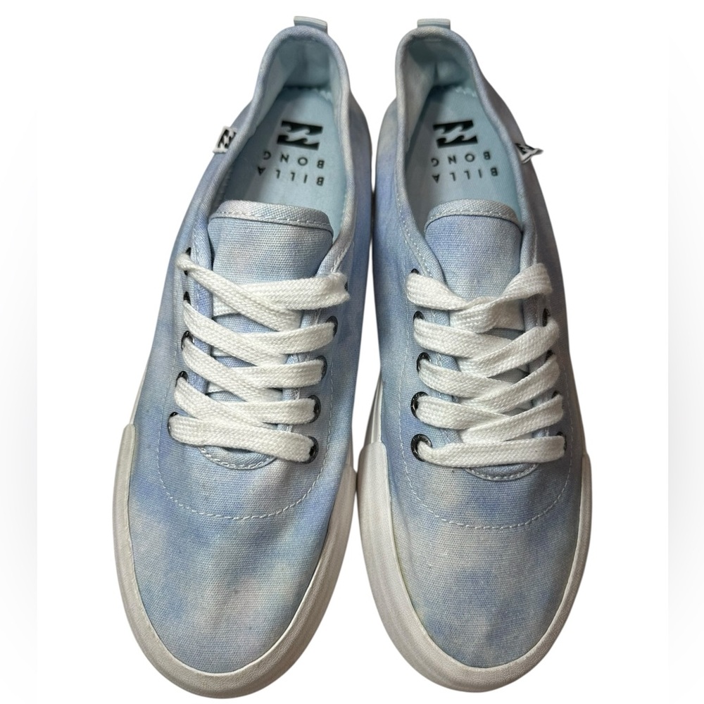 Billabong Puebla Platform Sneaker Light Blue/White Tie Dye Vulcanized - Picture 2 of 7